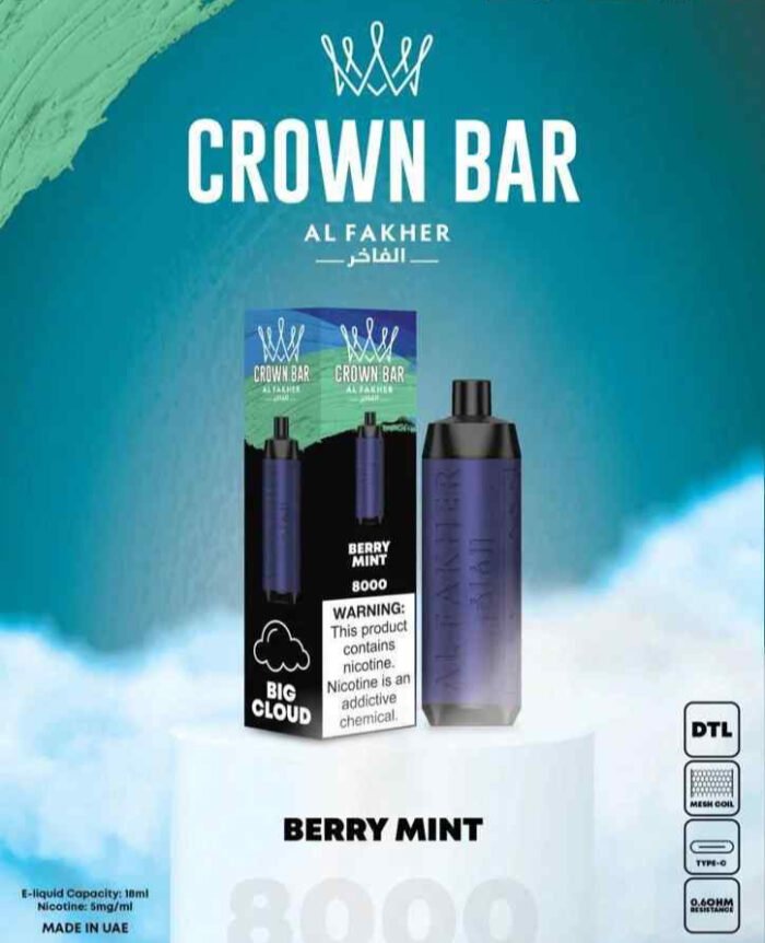 BERRY MINT crown bar 8000 puffs