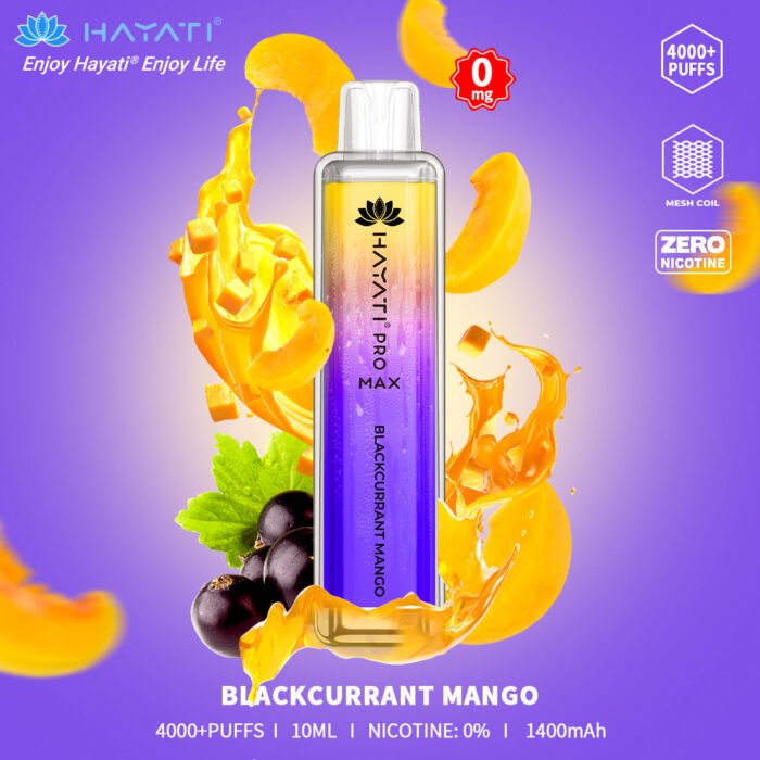 BLACKCURRANT MANGO hayati pro max 4000 puffs