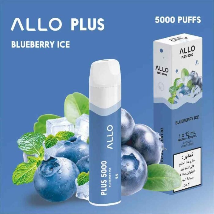 BLUEBERRY ICE ALLO Plus 5000Puffs 50mg Disposable Vape in Dubai