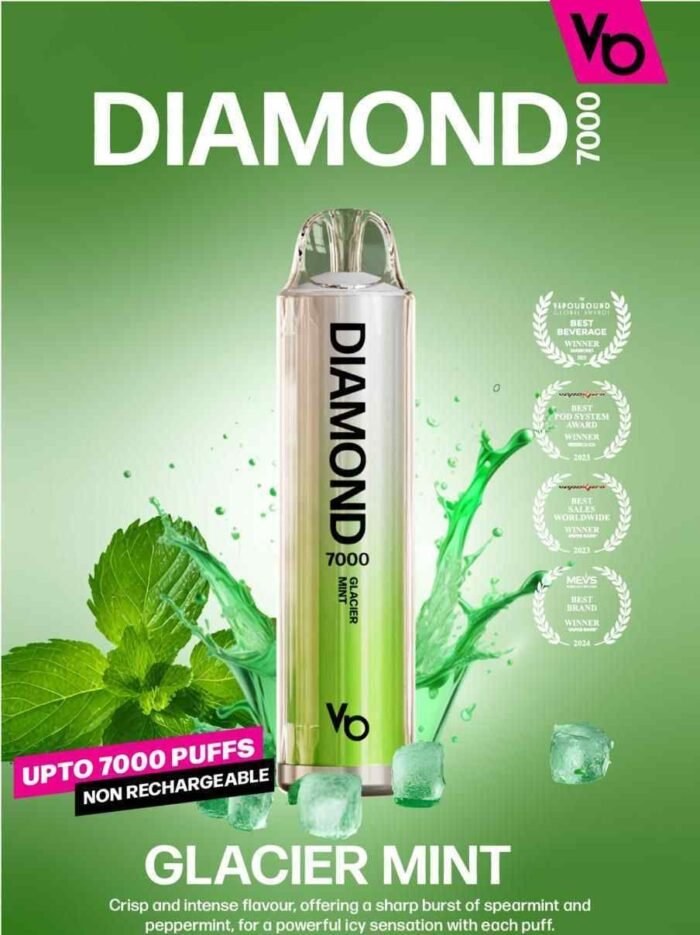 GLACIER MINT vapes bars diamond 7000 in Dubai