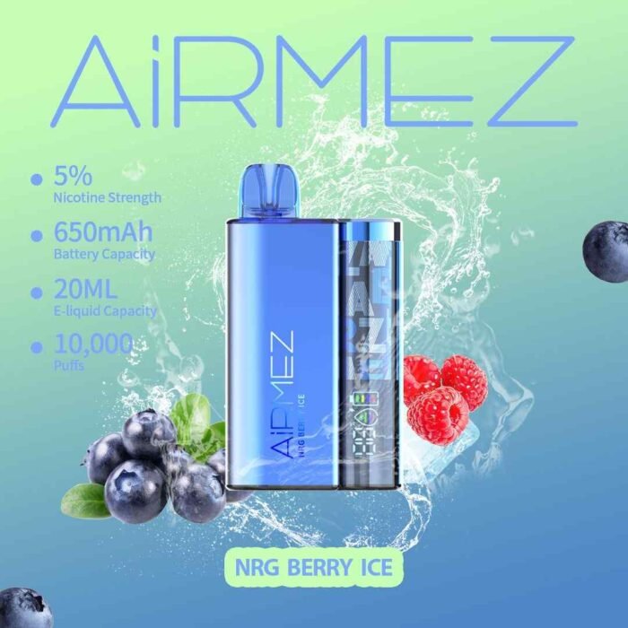 NRG BERRY ICE AIRMEZ 10000 Puffs Disposable Vape in Dubai