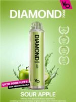 SOUR APPLE vapes bars diamond 7000 in Dubai