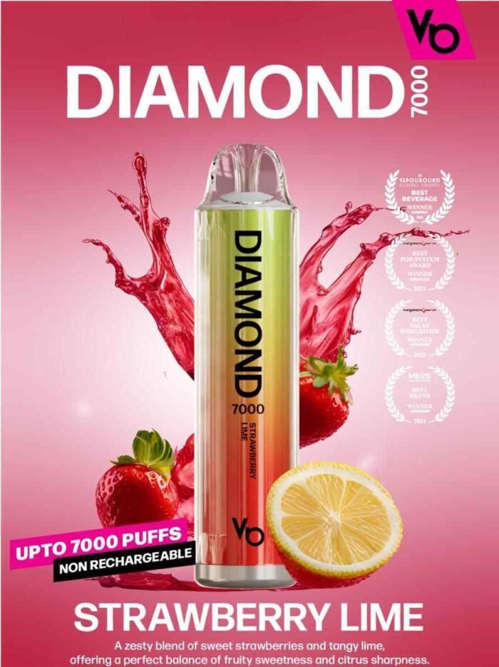 STRAWBERRY LIME vapes bars diamond 7000 in Dubai