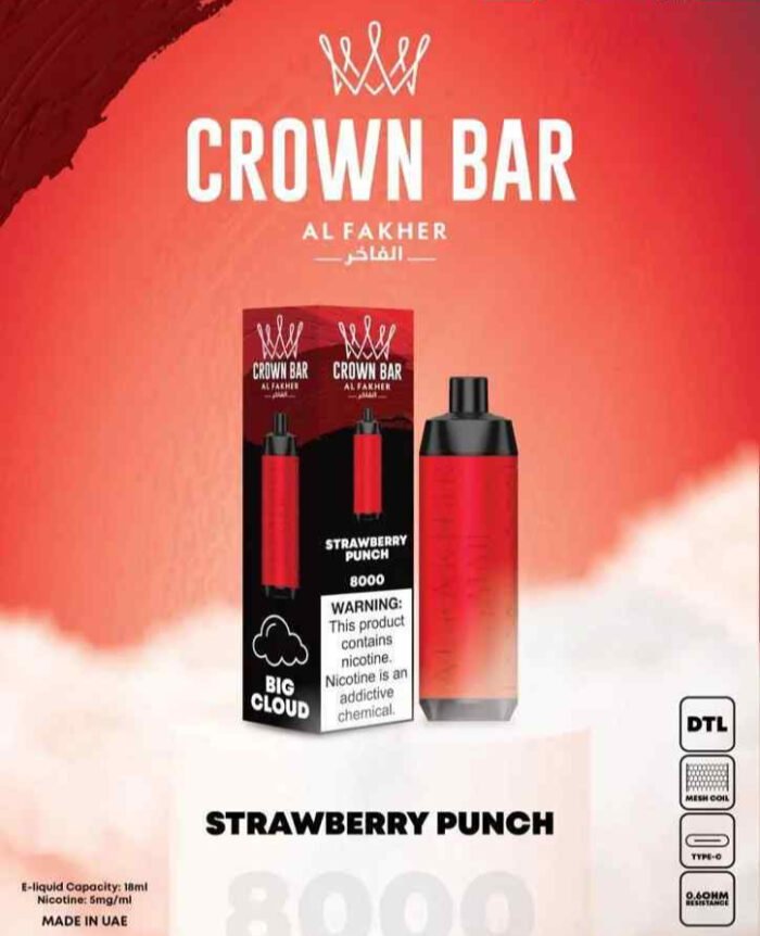 STRAWBERRY PUNCH crown bar 8000 puffs