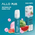 WATERMELON BUBBLE GUM ALLO Plus 5000Puffs 50mg Disposable Vape in Dubai