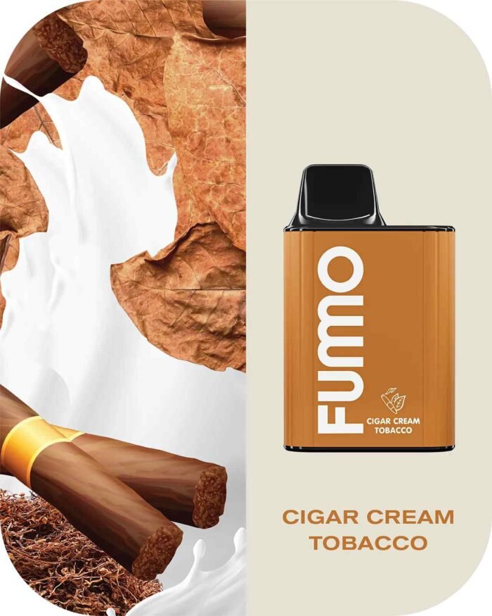 CIGAR CREAM TOBACCO FUMMO KING 6000 Puffs 2% Disposable Vape Price in Dubai