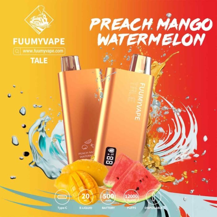 fuumy vape 12000 puffs PEACH MANGO WATERMELON