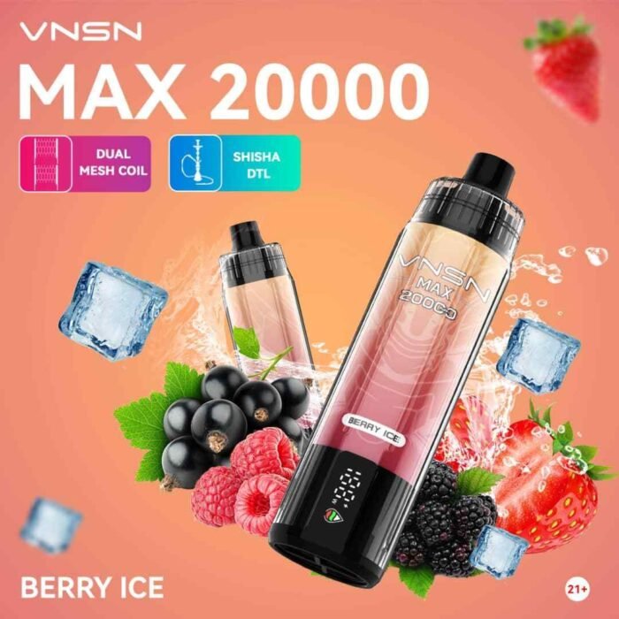 VNSN MAX 20000 Puffs 20K Price in Dubai BERRY ICE