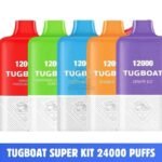 Best TUGBOAT Super Kit 24000 Puffs 5% Nicotine Disposable Vape