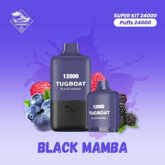 TUGBOAT Super Kit 24000 Puffs Price in Dubai BLACK MAMBA