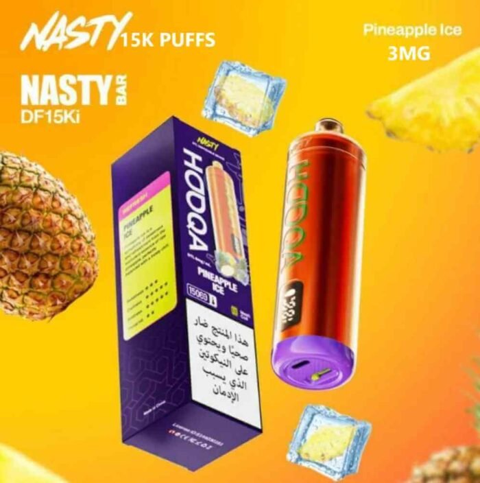 NASTY BAR Hooqa DF15Ki 15000 Puffs Price in Dubai PINEAPPLE ICE