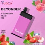 YUOTO Beyonder 7000 Puffs Disposable Vape Price in Dubai strawberry peach ice