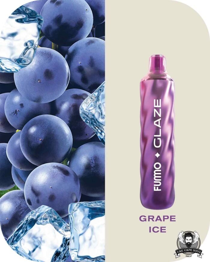 FUMMO Glaze 4500 Puffs 20MG Disposable Vape Price in Dubai Grape Ice