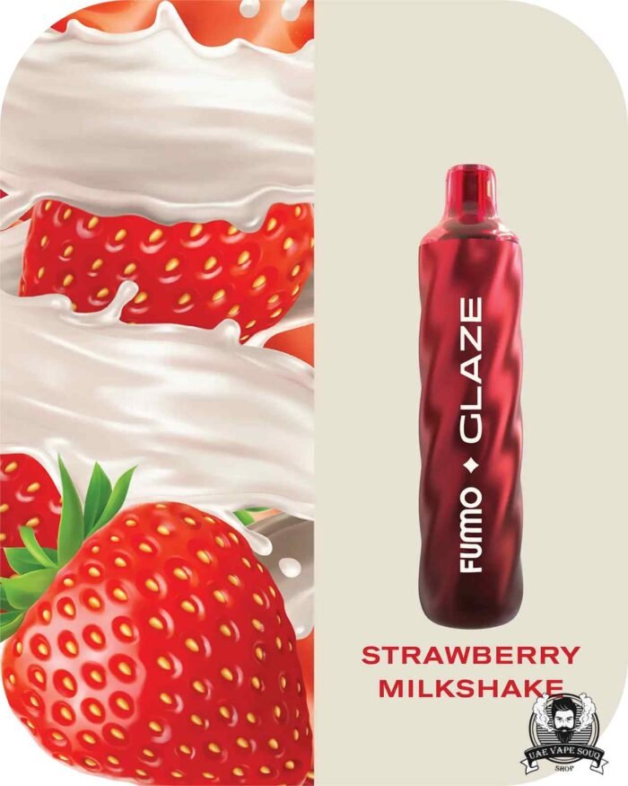 FUMMO Glaze 4500 Puffs 20MG Disposable Vape Price in Dubai Strawberry Milkshake