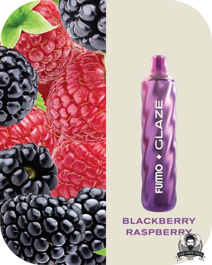 FUMMO Glaze 4500 Puffs 20MG Disposable Vape Price in Dubaib Backberry Raspberry