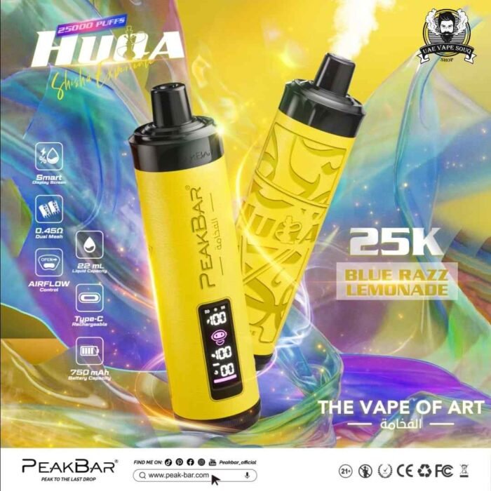 PEAK BAR 25000 Puffs DTL Disposable Vape Price in Dubai Blue Razz Lemonade