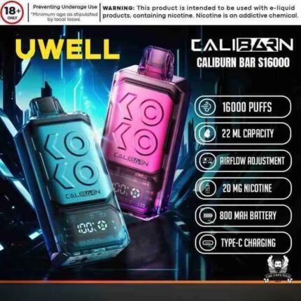 UWELL Caliburn Bar 16000 Puffs 20MG Disposable Vape in UAE